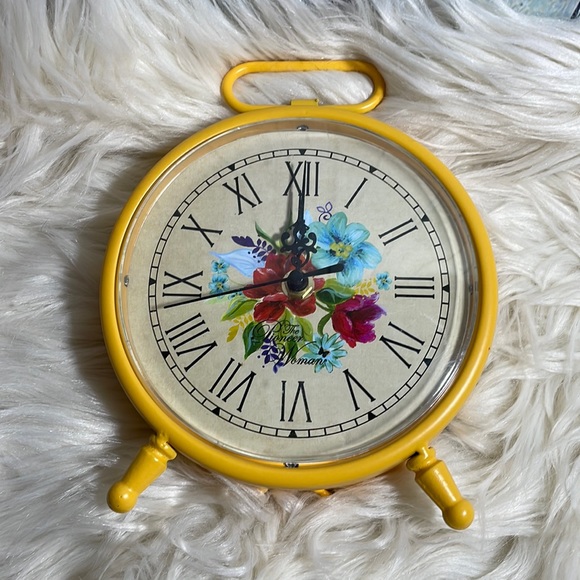 The Pioneer Woman Floral Clock - Yellow - Picture 1 of 7